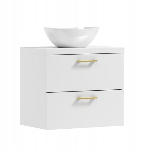 Szafka łazienkowa wisząca LUNA 60 biała z umywalką Eliza B (GOLD) na Arena.pl