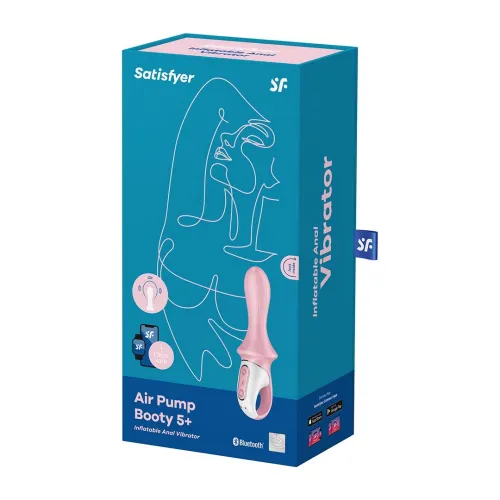 satisfyer air pump booty 5 connect app - korek z funkcją pompowania, czarny na Arena.pl