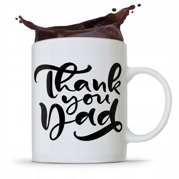 Kubek Na Dzień Ojca Dla Taty Thank You Dad Prezent Z Nadrukiem Ze Zdjęciem zdjęcie 1