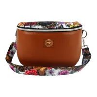 Torebka i Nerka 2w1 - Brązowa i Psy z Kwiatami