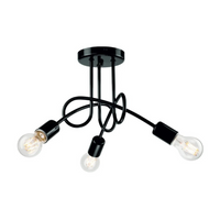 Lampa wisząca zwis żyrandol lampa na sufit czarna LED E27