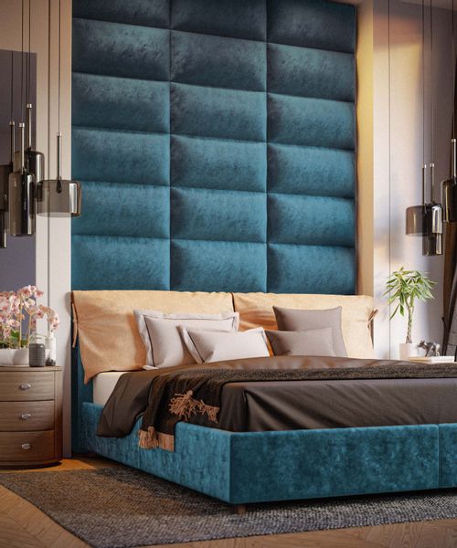 Tapicerowany Panel Ścienny 50cm x 30cm Zagłówek Wezgłowie zdjęcie 4