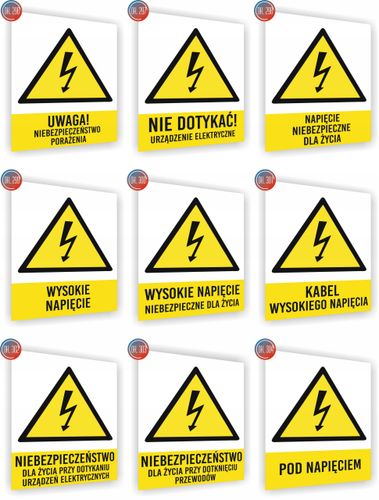 Tablica informacyjna Wysokie Napięcie nadruk 20x15 cm duży wybór na Arena.pl