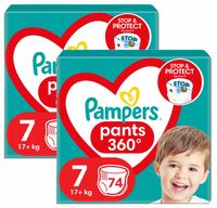 Pampers Pants Rozmiar 7 17+kg 2x74szt. Pieluchomajtki