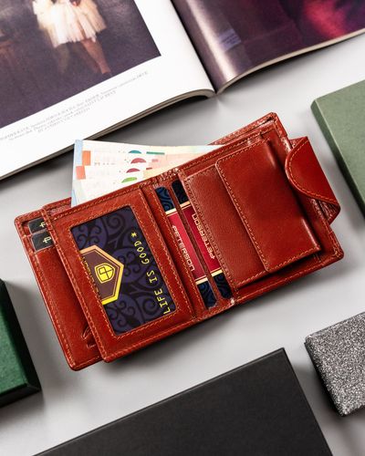 skórzany portfel damski z systemem rfid - peterson na Arena.pl