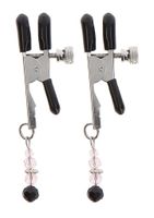 adjustable clamps with beads silver