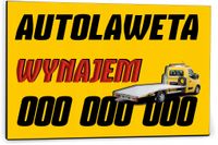 Tabliczka reklamowa szyld dibond 40x30 NADRUK autolaweta wynajem