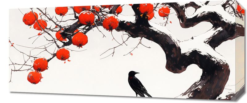 Obraz 70x30cm Kruk przy Drzewie zdjęcie 1