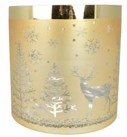 Świecznik szklany złoty duży