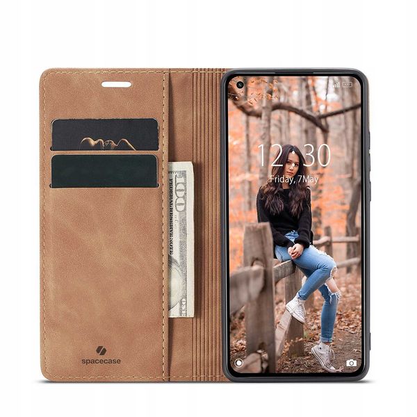 Spacecase Wallet Mi 11 Lite/5G Ne Light Brown zdjęcie 14