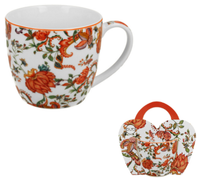 kubek 460 ml w "koszyczku" primavera