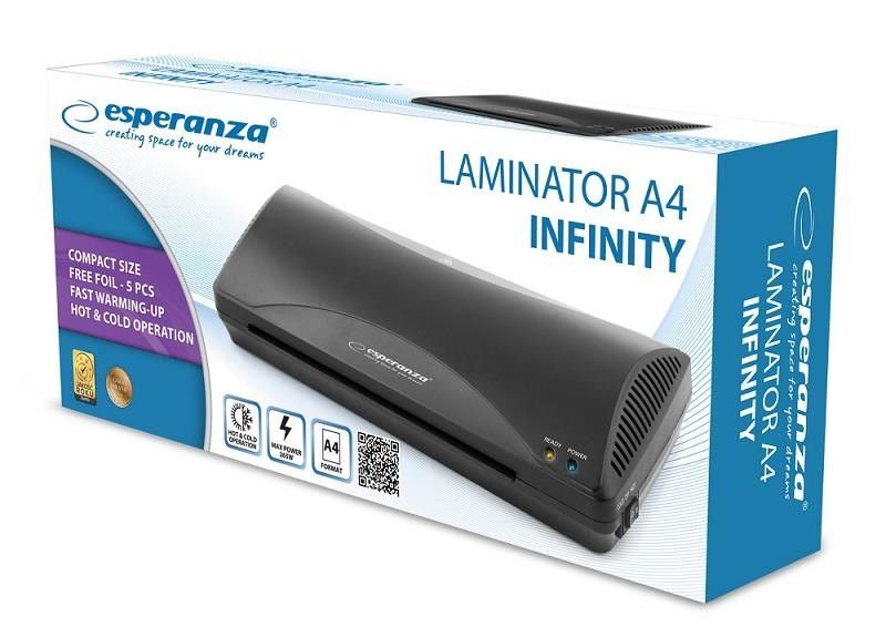 Laminator Esperanza A4 Infinity czarny zdjęcie 1