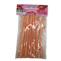 słomki do picia w kształcie penisa kinky pleasure 19 cm 10 sztuk