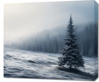 Obraz 70x60cm Samotna Choinka