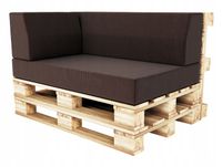 Poduchy ogrodowe na palety siedzisko + narożnik PIANKA 120x78x15 komplet
