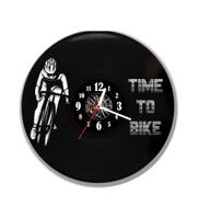 Zegar ścienny z płyty winylowej TIME TO BIKE 1.9