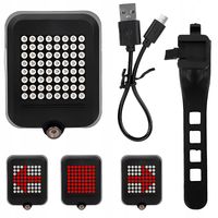Kierunkowskaz Lampka Rowerowa Sygnalizator Czujnik Ruchu LED Laser USB