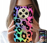 ETUI DO XIAOMI REDMI 14C 4G - KOLOROWA TĘCZOWA PANTERKA PLECKI SZKŁO