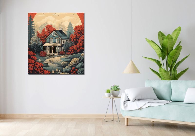 Obraz 90x100cm Idylla Rustykalna zdjęcie 2