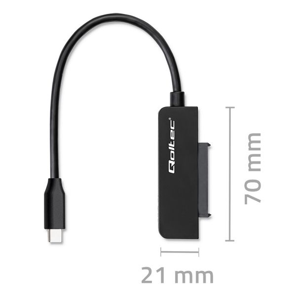 Qoltec Adapter SATA Przejściówka na dysk SSD HDD 2.5" USB-C 5Gb/s 2TB zdjęcie 7
