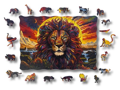 Puzzle Drewniane dla dzieci i dorosłych DarkLion Lew2 200 elementów na Arena.pl