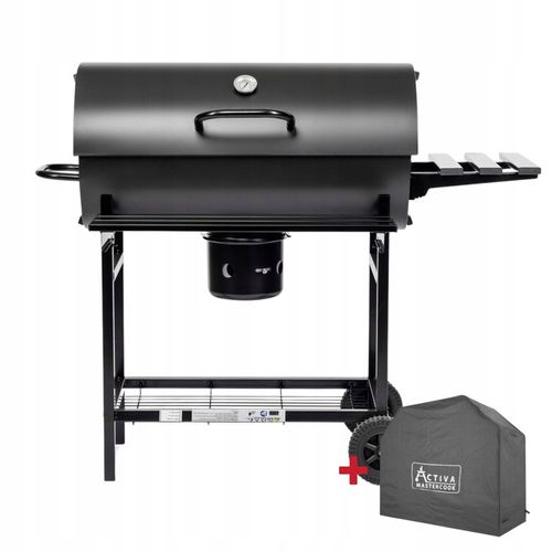 ACTIVA GRILL WĘGLOWY OGRODOWY BECZKA Z RUSZTEM ŻELIWNYM I POKROWCEM na Arena.pl