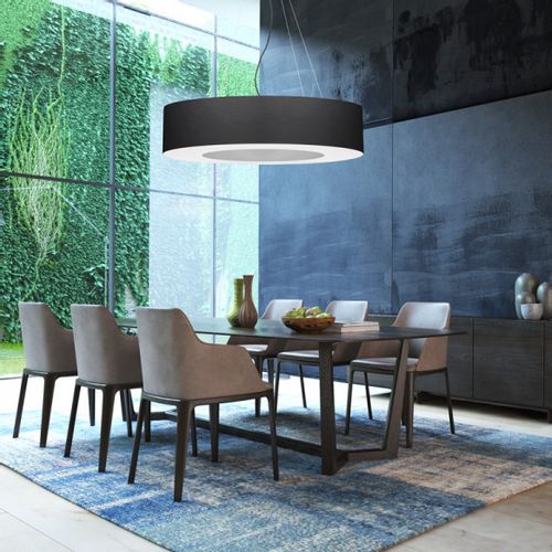 LAMPA wisząca SL.0796 okrągła OPRAWA zwis abażurowy czarny na Arena.pl