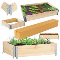 Drewniany Warzywniak Zielnik Skrzynia Inspekt Grządka Podwyższona 120x80