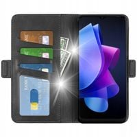 Etui z klapką niktrade do Tecno Spark 10 czarny
