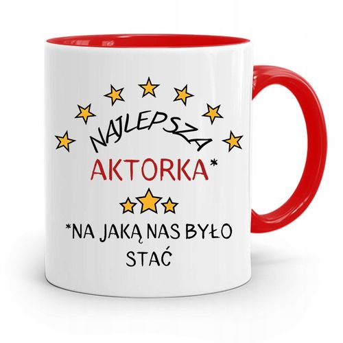 Dla Aktora Aktorki Kubek Czerwony Prezent Urodziny Z Nadrukiem Ze Zdjęciem na Arena.pl