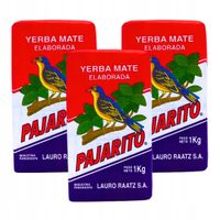 Zestaw Yerba Mate Pajarito Elaborada Con Palo Tradicional 3x1kg 3kg