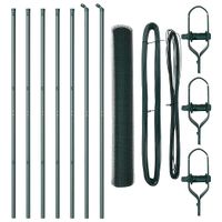 Ogrodzenie z słupkami Zielony 1.4 x 10 m Stal pokryta PCV