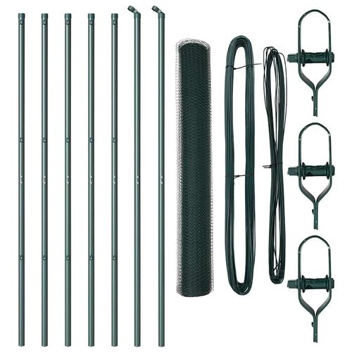 Ogrodzenie z słupkami Zielony 1.4 x 10 m Stal pokryta PCV na Arena.pl