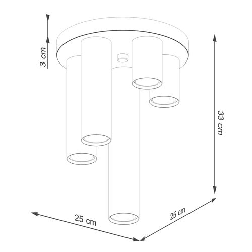 Plafon LAGOS 5P biały na Arena.pl