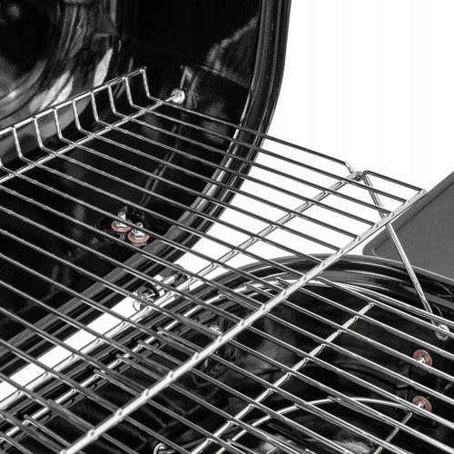 Grill węglowy ogrodowy duży przenośny Pokrywa półki kółka transportowe na Arena.pl