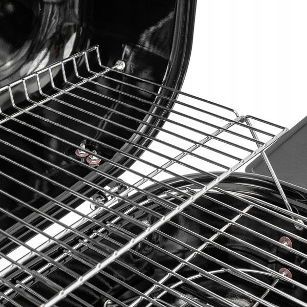 Grill węglowy ogrodowy duży przenośny Pokrywa półki kółka transportowe zdjęcie 16