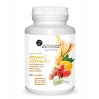 ALINESS WITAMINA C 1000 MG ACEROLA RUTYNA KWAS L-ASKORBINOWY ODPORNOŚĆ 100K