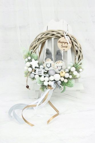 Wianek świąteczny wieniec stroik na drzwi ozdoba na Arena.pl