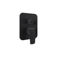 Clever 2.0 bateria prysznicowo-wannowa podtynkowa, 3 funkcyjna, czarny soft