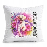 PODUSZKA BIAŁA PREZENT - PIES PSY PIESEK RASA LABRADOR RETRIEVER
