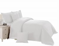 Biała Pikowana Narzuta Bawełniana 160x220