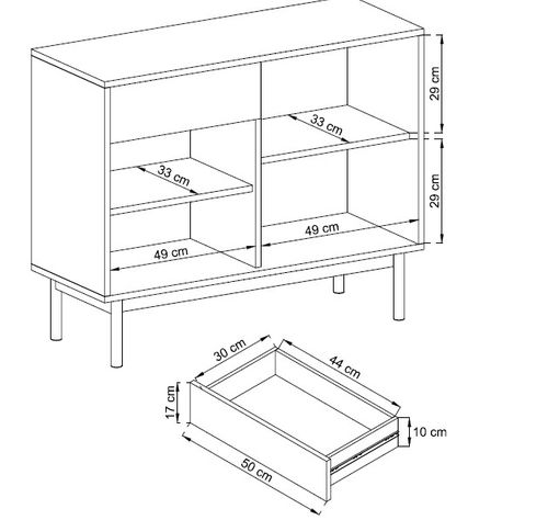 Komoda Indigo BK104 styl loft na Arena.pl