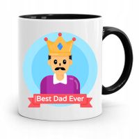Kubek Czarny Prezent Na Dzień Ojca Best Dad Ever Z Nadrukiem Ze Zdjęciem