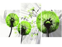 60 90CM OBRAZ 3 ELEM DMUCHAWCE KOLORZE LIMONKI ŚCIENNY DRUK PŁÓTNO