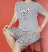 Damska piżama krótka bawełniana z krótkim rękawem na lato myszka XXL 2XL