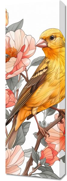 Obraz 30x90cm Wiosenny Śpiewaczek zdjęcie 1