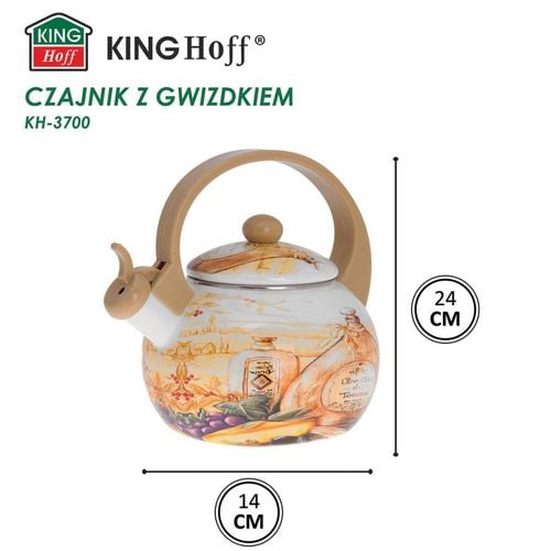 czajnik emaliowany 2l z gwizdkiem kinghoff kh-3700 na Arena.pl