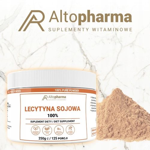 LECYTYNA SOJOWA 100% w proszku KONCENTRACJA STRES PAMIĘĆ Alto Pharma 250G na Arena.pl