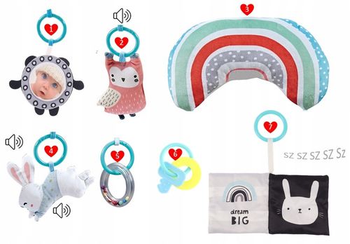 Duża Mata Edukacyjna Miękka Interaktywna 4w1 Poduszka Minky 20 piłek na Arena.pl