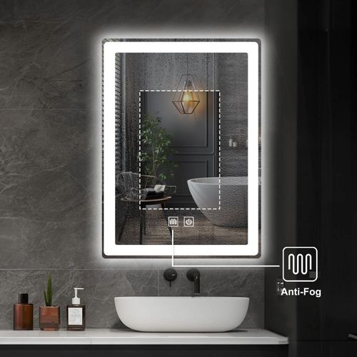 IREDA Lustro łazienkowe z oświetleniem LED, 80 x 60 cm na Arena.pl